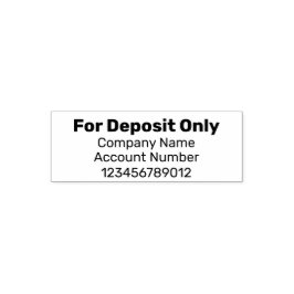 預金のみの会社名と口座番号 セルフインキングスタンプ