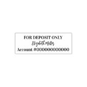 預金のみエレガント署名銀行口座 セルフインキングスタンプ (デザイン)