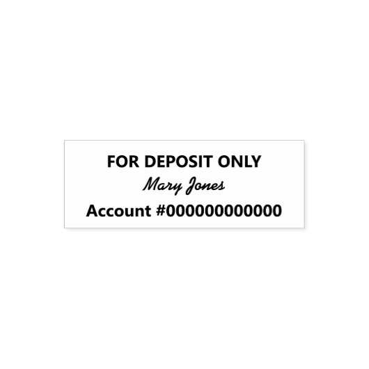 預金のみカッシブ署名銀行口座 セルフインキングスタンプ (デザイン)