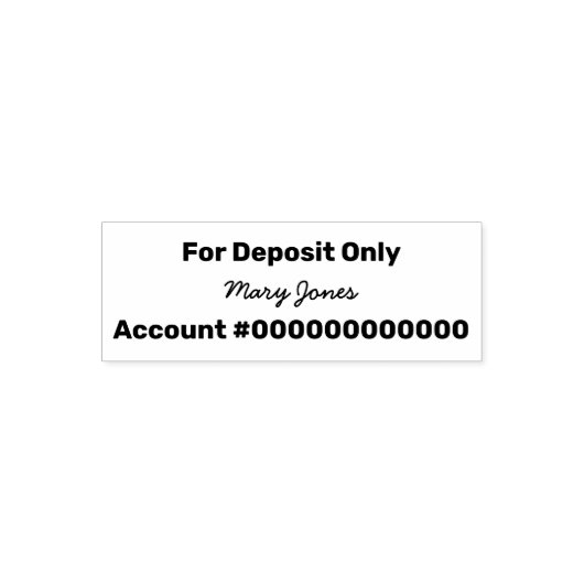 預金のみスクリプト署名銀行口座No. セルフインキングスタンプ (デザイン)