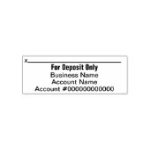 預金のみビジネス勘定名の署名明細 セルフインキングスタンプ (デザイン)