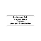 預金のみビジネス名「署名」勘定科目番号 セルフインキングスタンプ (デザイン)