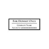 預金のみ会社名銀行口座番号 セルフインキングスタンプ (デザイン)