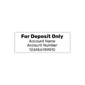 預金のみ口座名義および口座番号 セルフインキングスタンプ (デザイン)