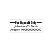 預金のみ口座番号署名名 セルフインキングスタンプ (デザイン)