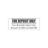 預金のみ営業名銀行口座番号 セルフインキングスタンプ (デザイン)