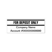 預金のみ営業名銀行口座番号 ラバースタンプ (インプリント)