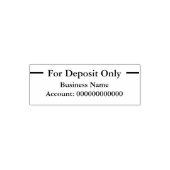預金のみ営業銀行口座裏書 セルフインキングスタンプ (デザイン)