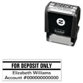預金のみ文字テンプレート名口座番号 セルフインキングスタンプ (インサイチュ)