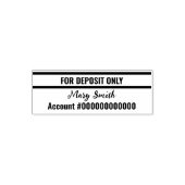 預金のみ署名銀行口座番号 セルフインキングスタンプ (デザイン)