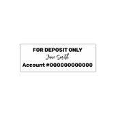 預金のみ署名銀行小切手裏書 セルフインキングスタンプ (デザイン)