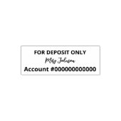 預金のみ"署名"名銀行口座 セルフインキングスタンプ (デザイン)