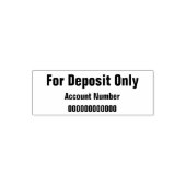 預金専用および銀行口座番号テンプレート セルフインキングスタンプ (デザイン)