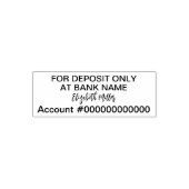 預金専用スクリプト名銀行アプリアカウント番号。 セルフインキングスタンプ (デザイン)