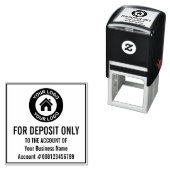 預金専用会社ロゴ銀行口座番号 セルフインキングスタンプ (インサイチュ)
