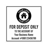 預金専用会社ロゴ銀行口座番号 セルフインキングスタンプ (デザイン)