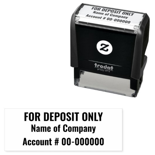 預金専用銀行または信用組合の場合 セルフインキングスタンプ (インサイチュ)