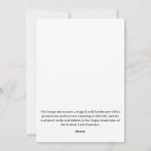 頑丈で乾燥した風景 シーズンカード (裏面)