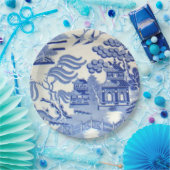 頑丈で青いヤナギは金庫9インチの子供のめっきします! ペーパープレート (パーティー)