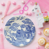 頑丈で青いヤナギは金庫9インチの子供のめっきします! ペーパープレート (パーティー)