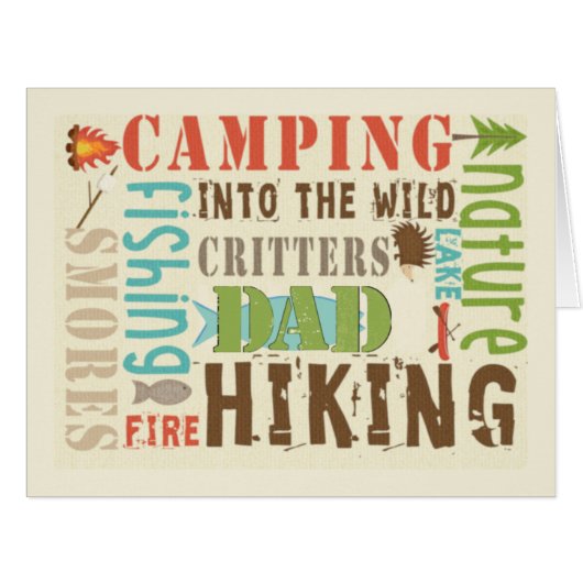 頑丈なアウトドアスマンの父の日のカード (正面横)