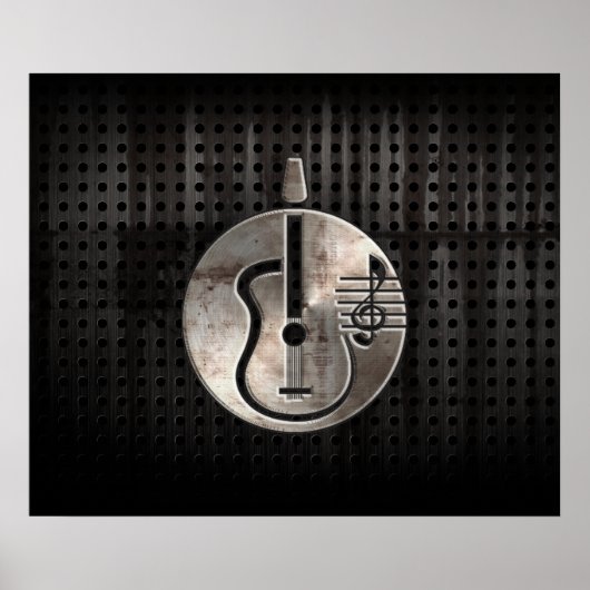頑丈なアコースティックギター ポスター (正面)