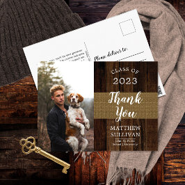 頑丈なウッドジー写真の卒業パーティー ポストカード
