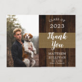 頑丈なウッドジー写真の卒業パーティー ポストカード (正面)