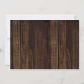 頑丈なウッドジー写真の卒業パーティー 招待状 (裏面)