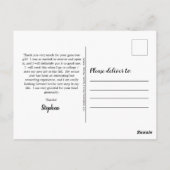 頑丈なウッドジー写真卒業パーティーのはがき ポストカード (裏面)