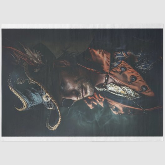 頑丈なキャプテン・カリスマ海賊デコパージュ 薄葉紙 (正面)