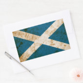 頑丈なスコットランド国旗 長方形シール (封筒)