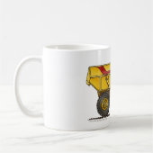 頑丈なダンプトラックの建築のマグ コーヒーマグカップ (左)