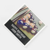 頑丈なビリヤード男性の誕生日ナプキンス (コーナー)