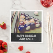 頑丈なビリヤード男性の誕生日ナプキンス (インサイチュ)