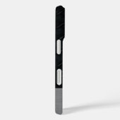 頑丈なブラックダイヤモンドプレートシルバーセーリングボート名 Case-Mate iPhoneケース (裏面 / 右)