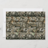 頑丈な大人の鹿狩り誕生日招待状 招待状 (裏面)