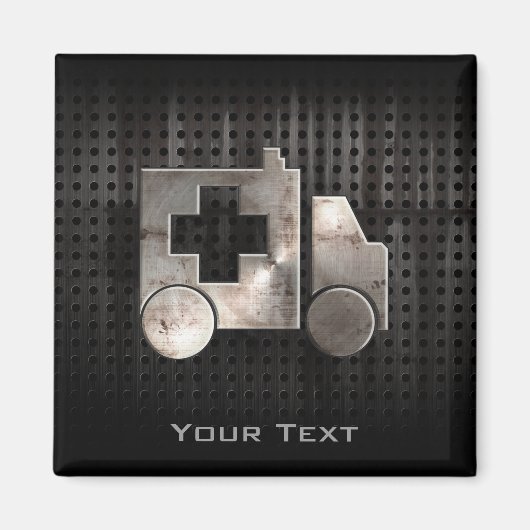 頑丈な救急車 マグネット (正面)