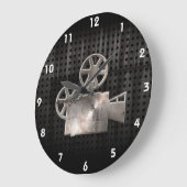 頑丈な映画カメラ ラージ壁時計 (傾斜)