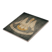 頑丈な木材ルイジアナ州旗 タイル (側面)