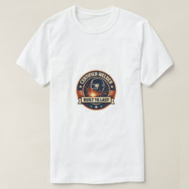 頑丈な溶接工 認定 バッジ ビンテージ Tシャツ
