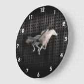 頑丈な競馬 ラージ壁時計 (傾斜)