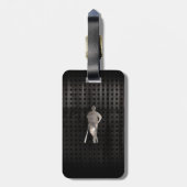 頑丈な野球 ラゲッジタグ (裏面縦)