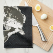 頑丈な魚釣りラージマスベーススポーツアウトドア キッチンタオル (四つ折り)