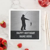 頑丈な魚釣り誕生日ナプキンス (インサイチュ)