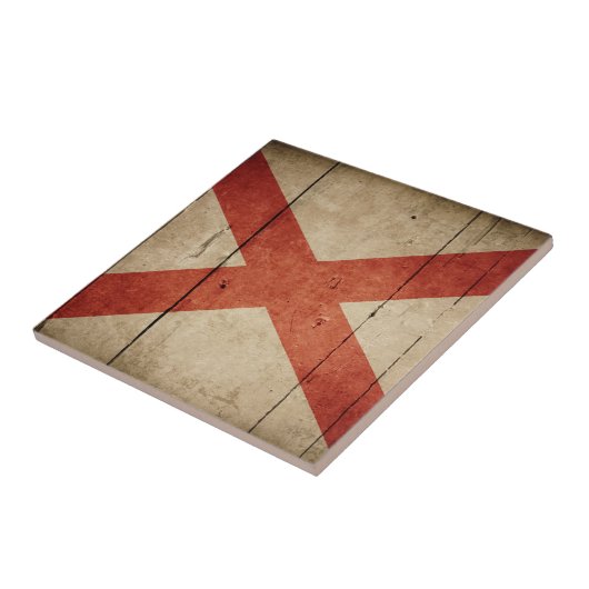 頑丈アラバマ州旗 タイル (側面)