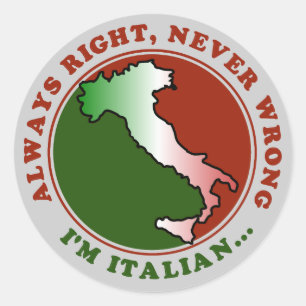 頑固でイタリアンなおもしろい ラウンドシール