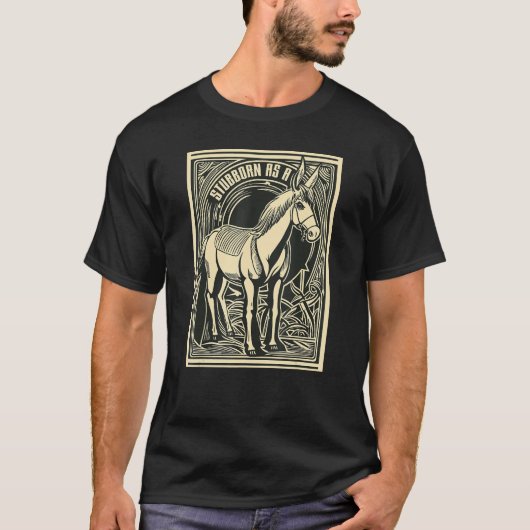 頑固で伝説のラバ根性 Tシャツ (正面)