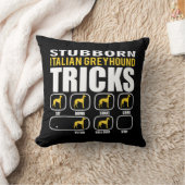 頑固なおもしろいグイタリアンレイ犬のトリック クッション (ブランケット)