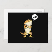 頑固なひげを生やしたドラゴンポゴナ爬虫類型トカゲ ポストカード (正面/裏面)